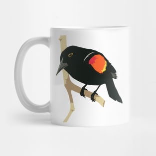 Red-winged Blackbird Paper Black Bird Agelaius phoeniceus Mug